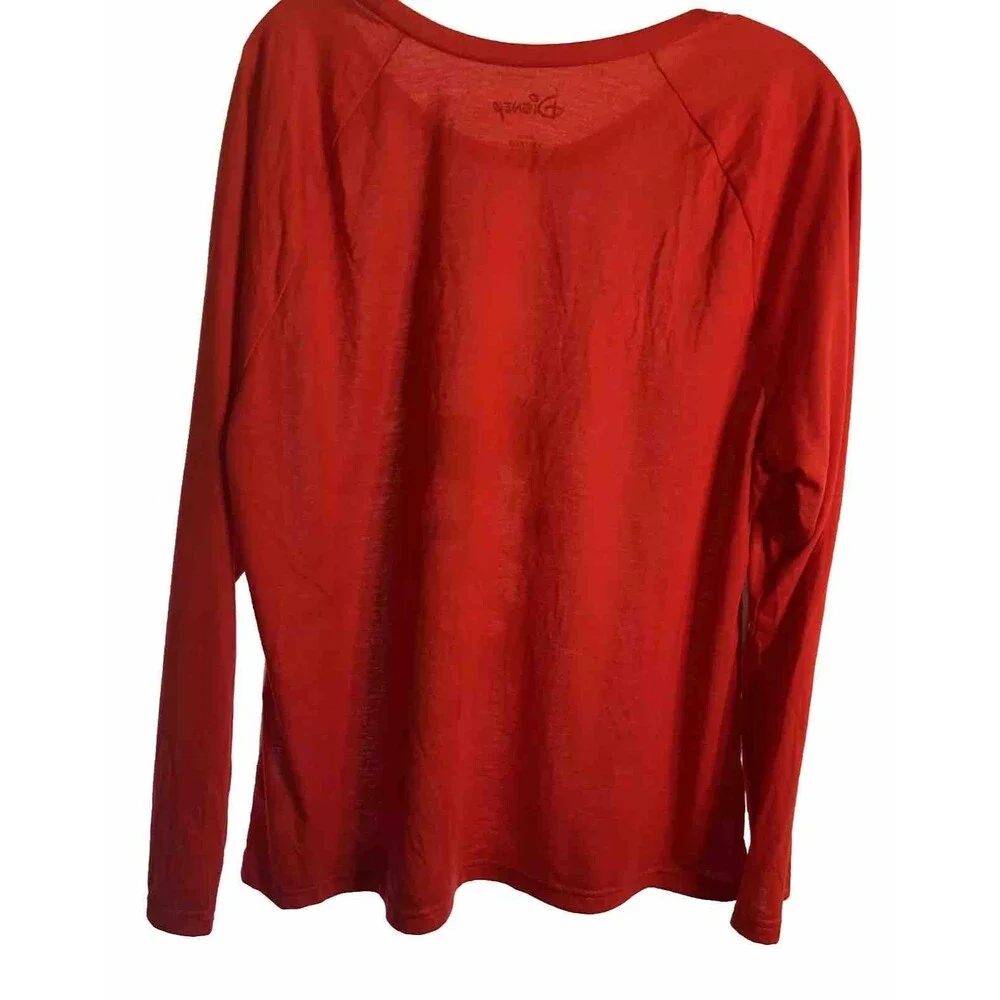 Disney Minnie Mouse Long Sleeve Pajama Top Women’s 2XL Holiday Christmas Snow - Picture 5 of 6